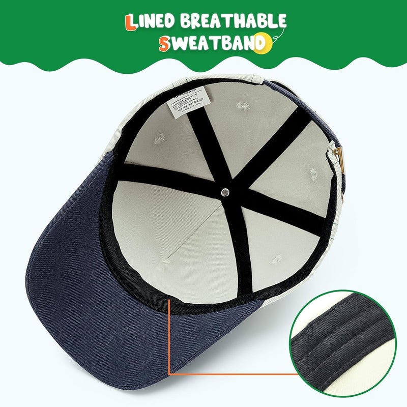 WAWSAM Kids Baseball Hat Toddler Boys Hat Toddler Trucker Hat Adjustable Snapback Cap for Boys 4-8 Years - Image 2